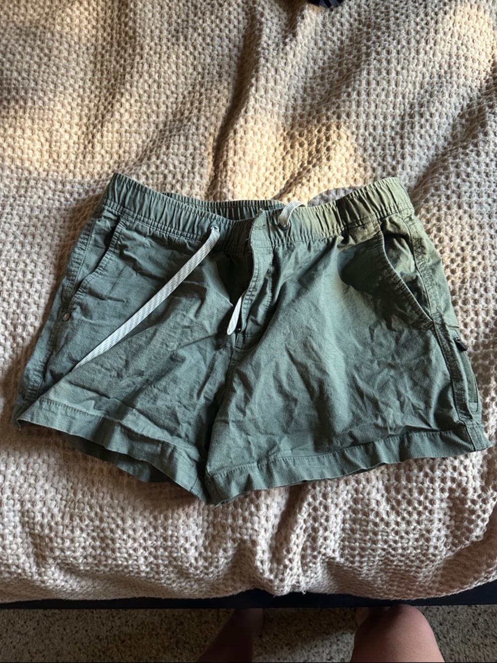Vuori Olive Green Drawstring Athletic Shorts